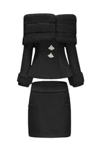 Sharon Off Shoulder Faux Fur Two Piece Set Flowering Girl