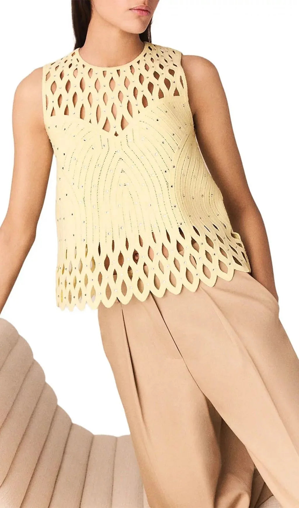 Crocheted Rhinestone Top Flowering Girl