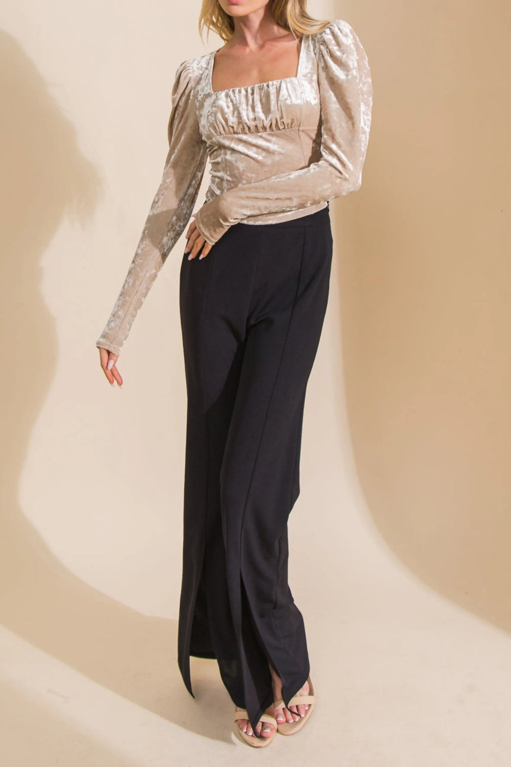 Put On A Show Velvet Top Flowering Girl