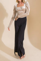 Put On A Show Velvet Top Flowering Girl