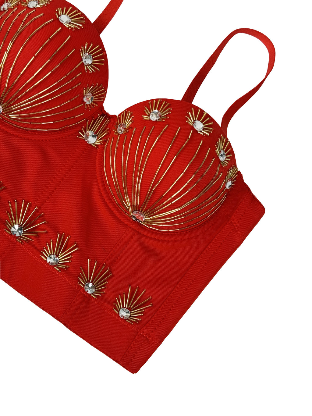 Karley Beaded Crop Top Flowering Girl