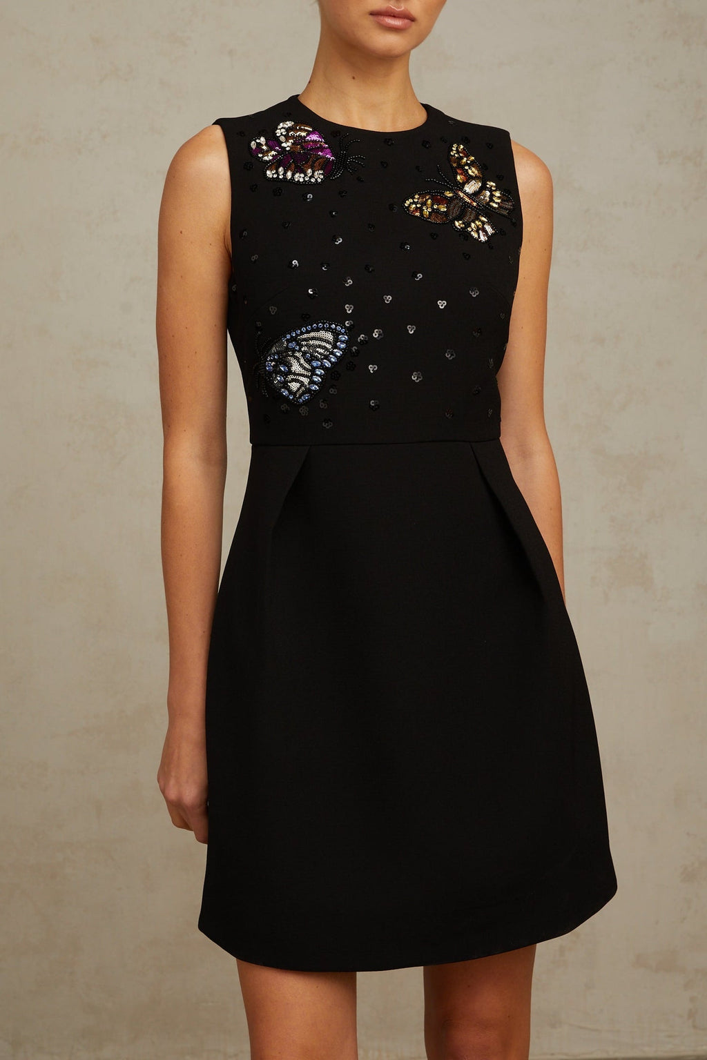 Manon sequined butterfly mini dress in black Flowering Girl