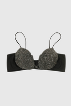 Leaf Crystal Bralette - Black Flowering Girl