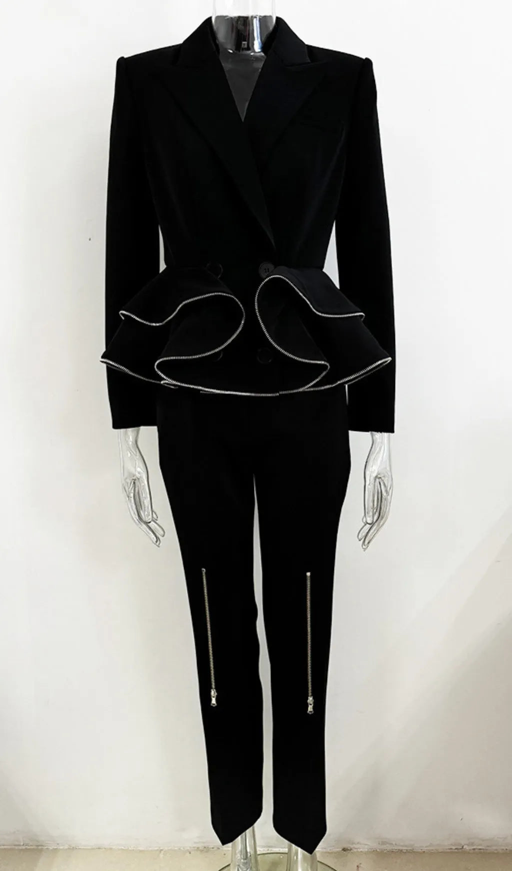 Brigitte Black Ruffle Jacket & Pants Flowering Girl