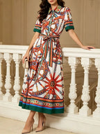 Marixa Printed Midi Dress Flowering Girl