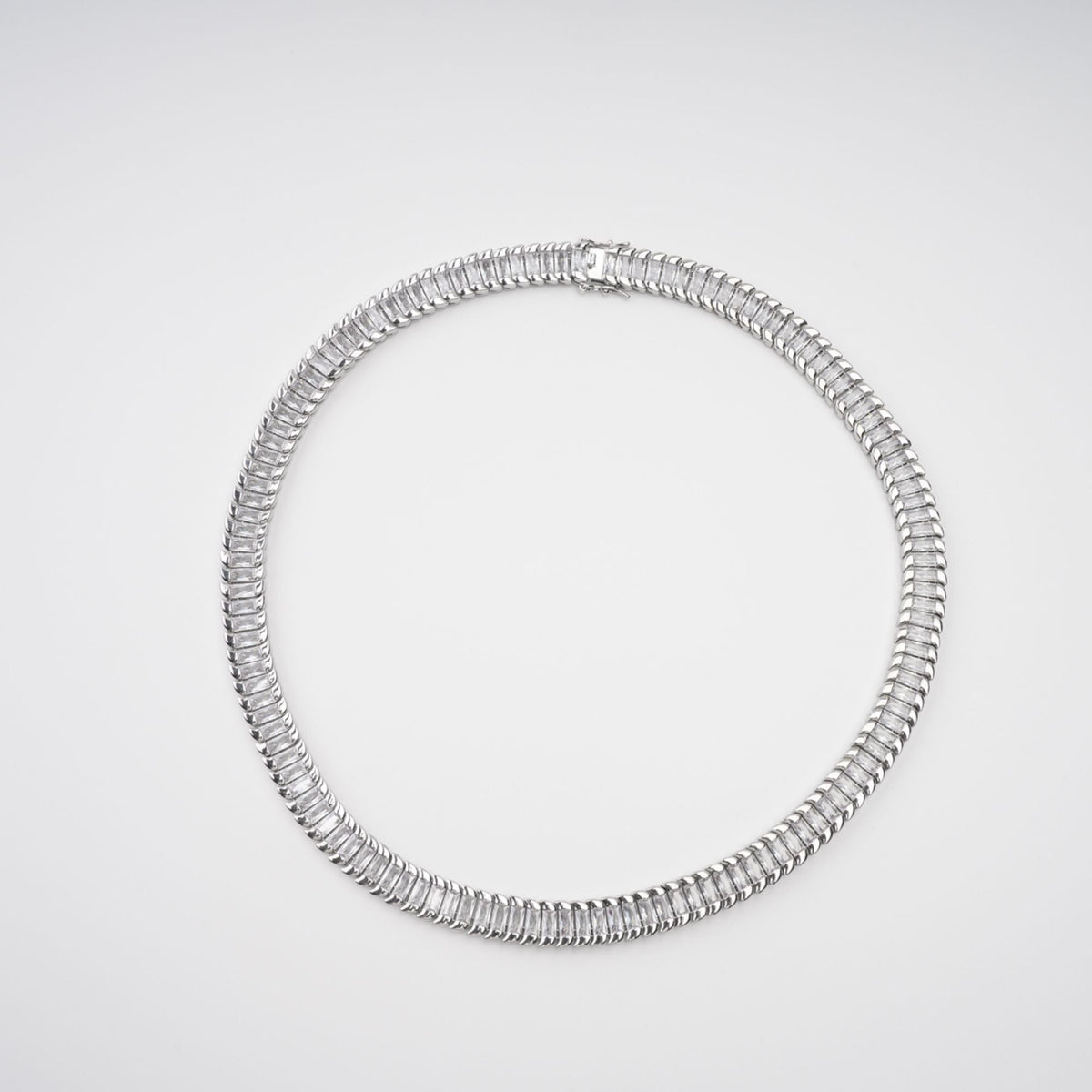 Albane Silver Tone Crystal-Embellished Necklace Flowering Girl