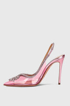 Arabela Rhinestone Embellished Pumps - Pink Flowering Girl