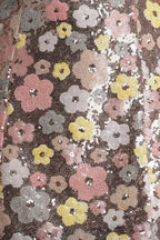 Silver Sequined Mesh A-Line Shift Dress Flowering Girl
