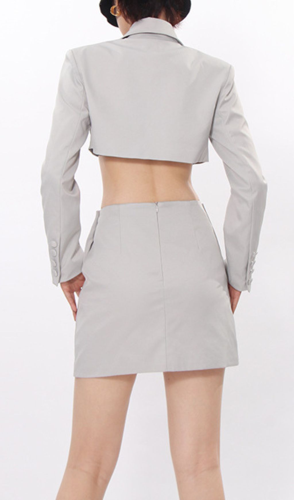 Idriya Grey Two-Piece Set Flowering Girl