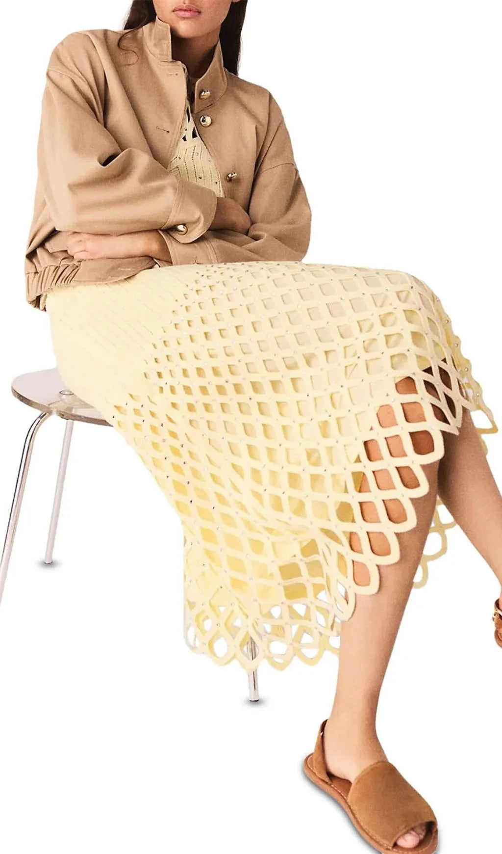 Crochet Midi Skirt Flowering Girl