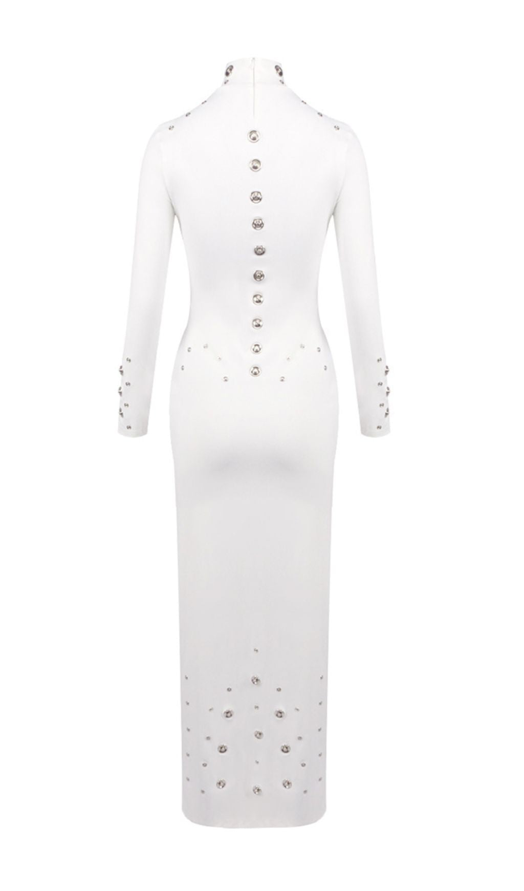 Ishana White Long Sleeve Embellished Maxi Dress Flowering Girl