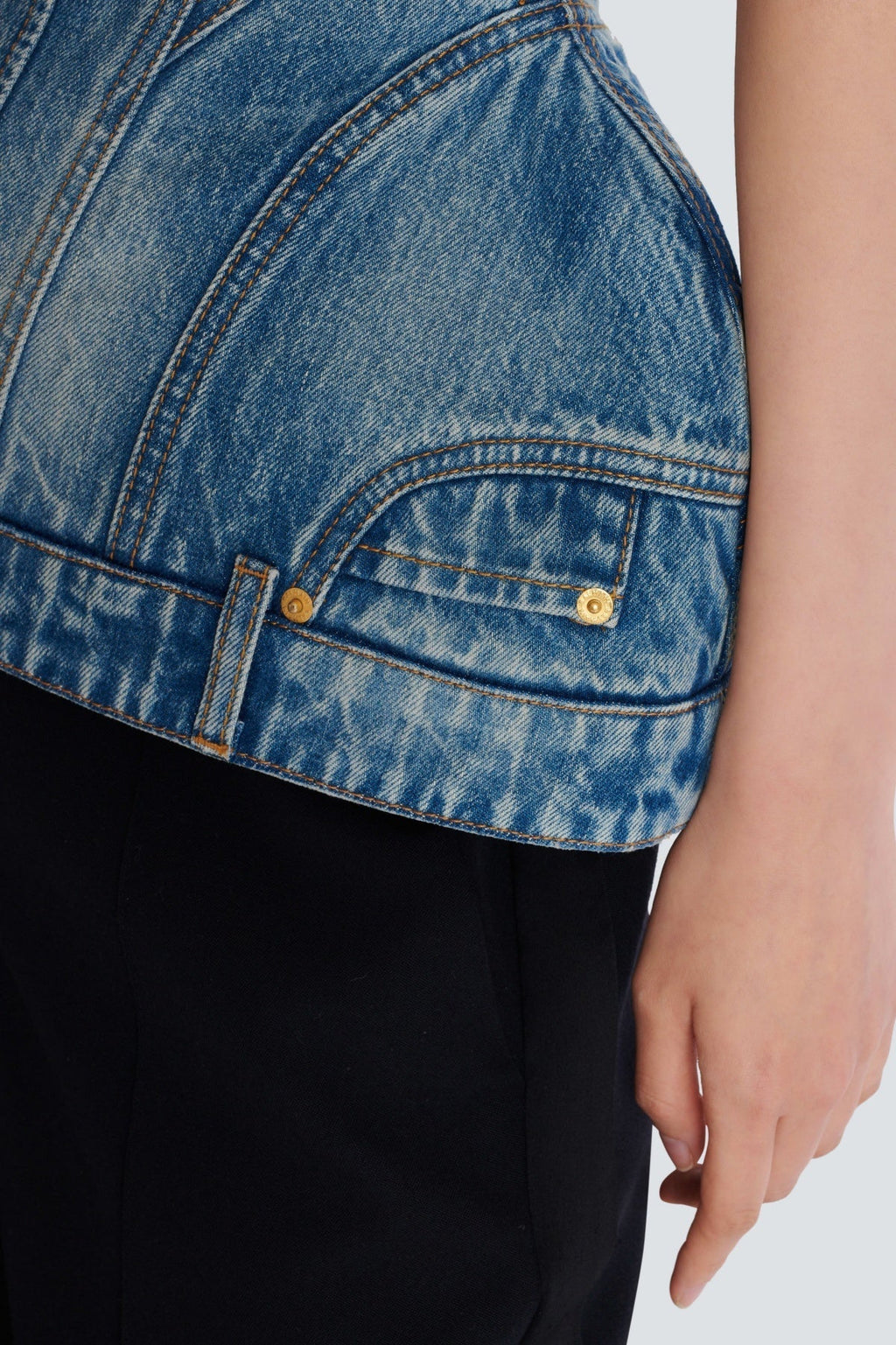 Austyn Structured Denim Bustier Flowering Girl
