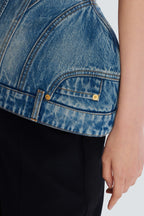 Austyn Structured Denim Bustier Flowering Girl