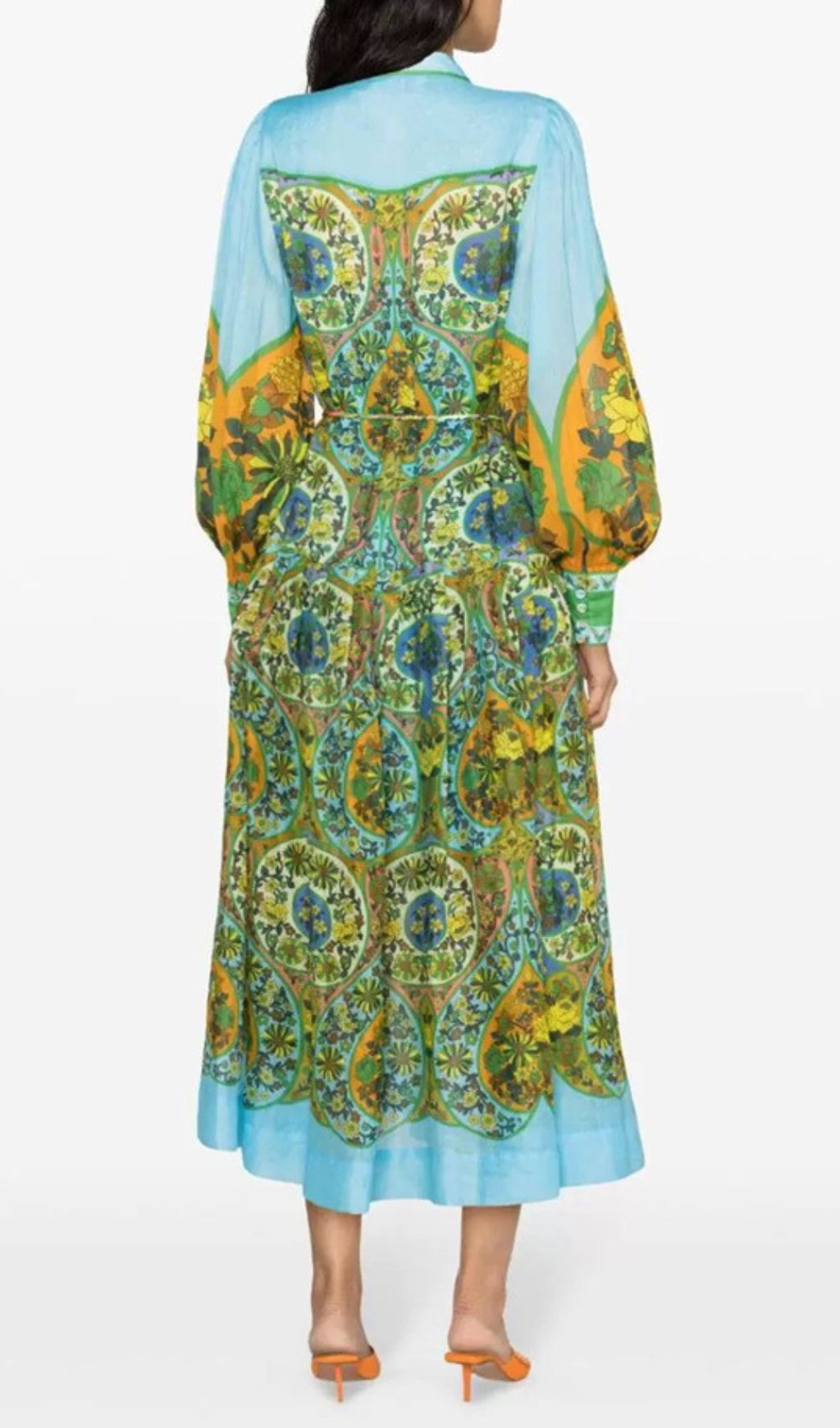 Avatar Printed Midi Dress Flowering Girl