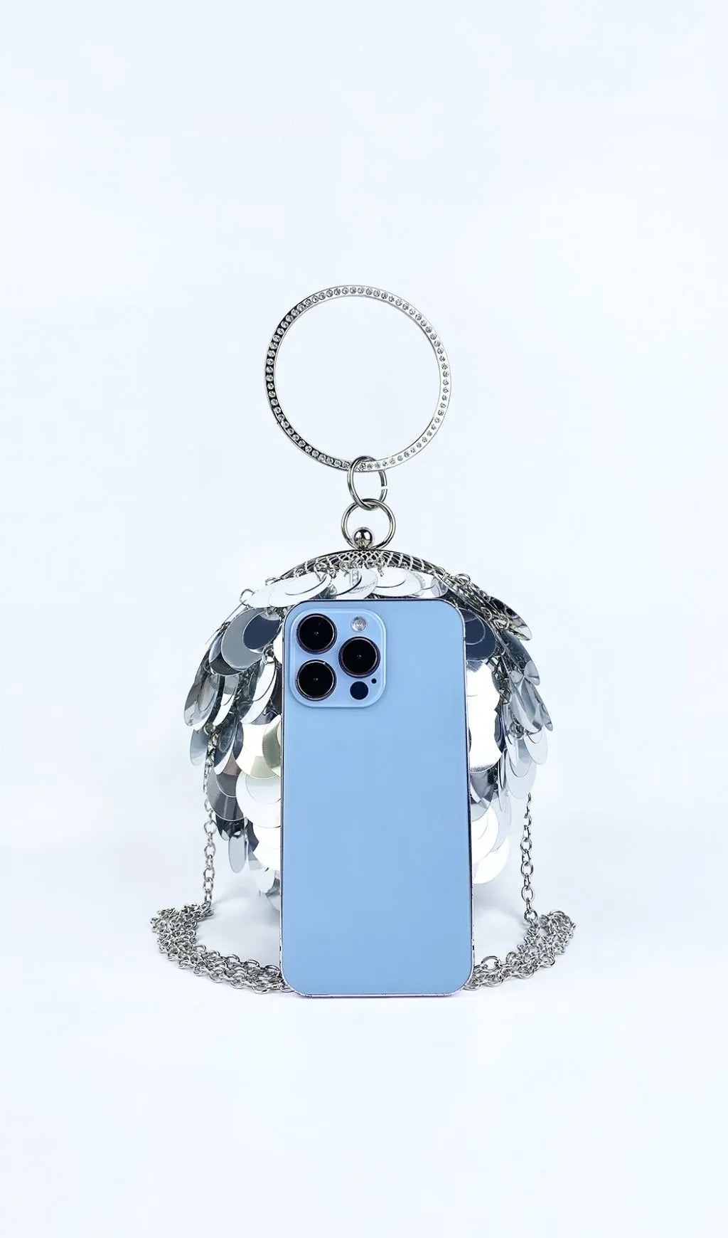 Adaiba Silver Ball Sequin Bag Flowering Girl