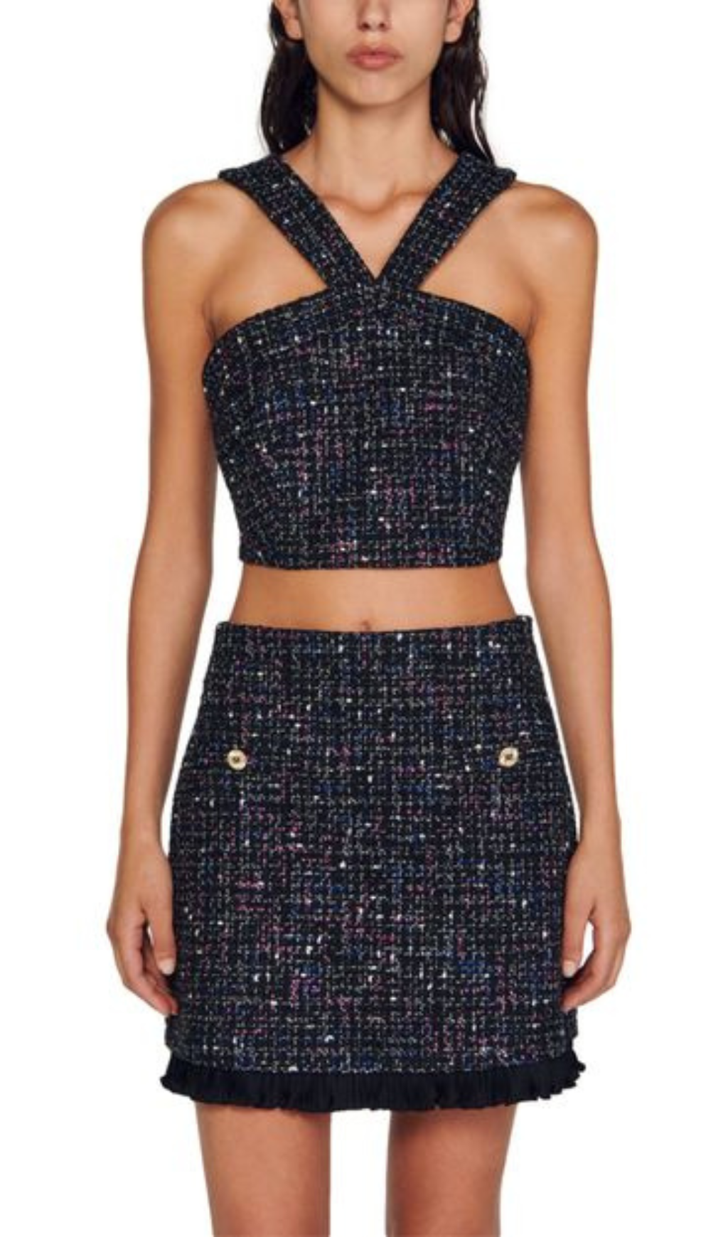 RUFFLED TWEED SKIRT Flowering Girl