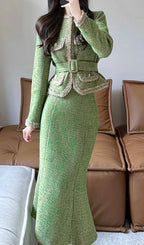 Breagha Green Two-Piece Set Flowering Girl
