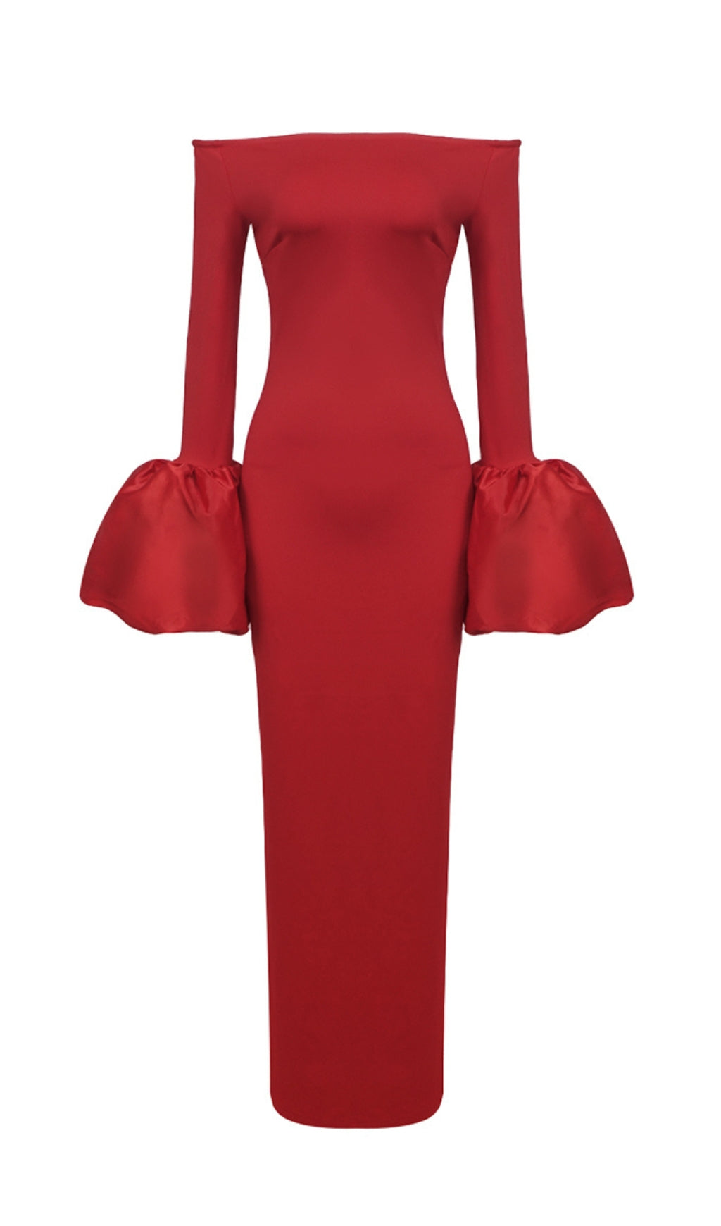 Chelsi Red Long Sleeve Maxi Dress Flowering Girl