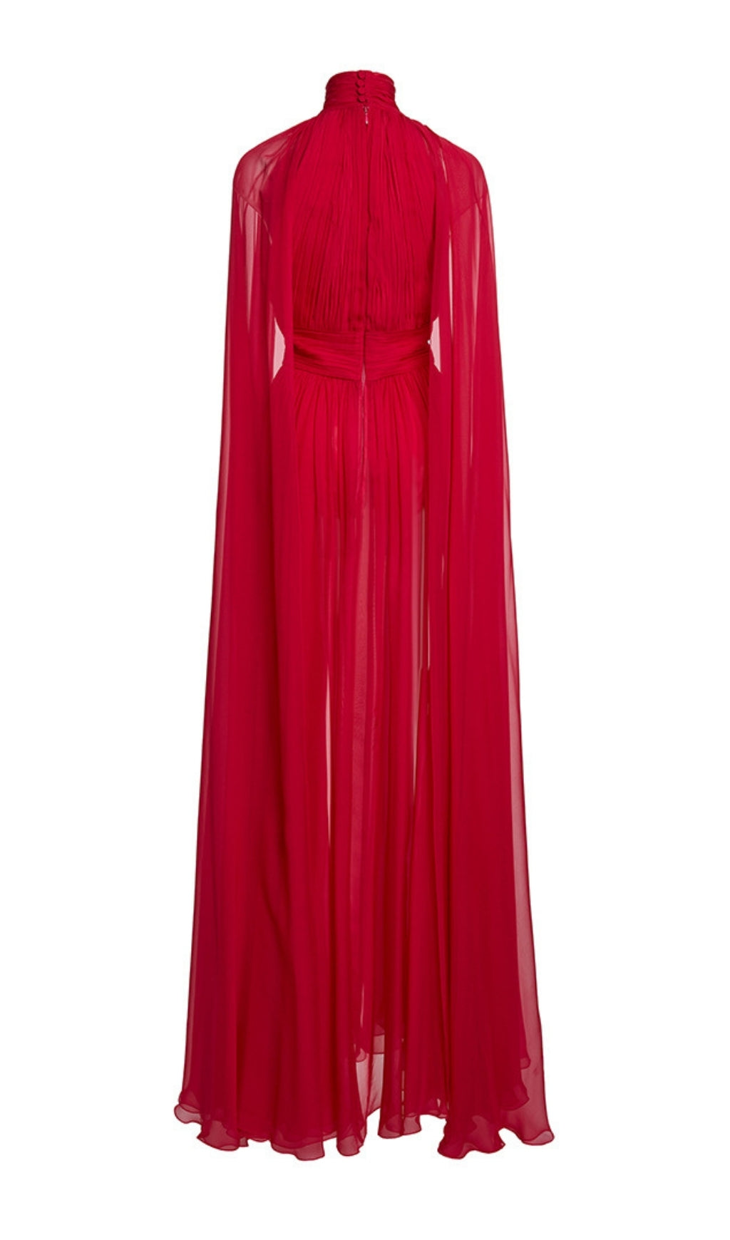 Françoise Red Pleated Maxi Dress Flowering Girl