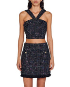 KEITHY RUFFLED TWEED SKIRT Flowering Girl