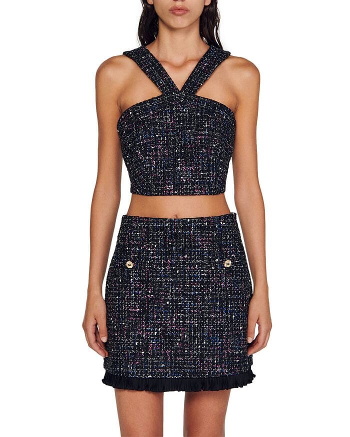 KEITHY RUFFLED TWEED SKIRT Flowering Girl
