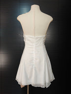 Strapless Cutout Mini Dress - White Flowering Girl