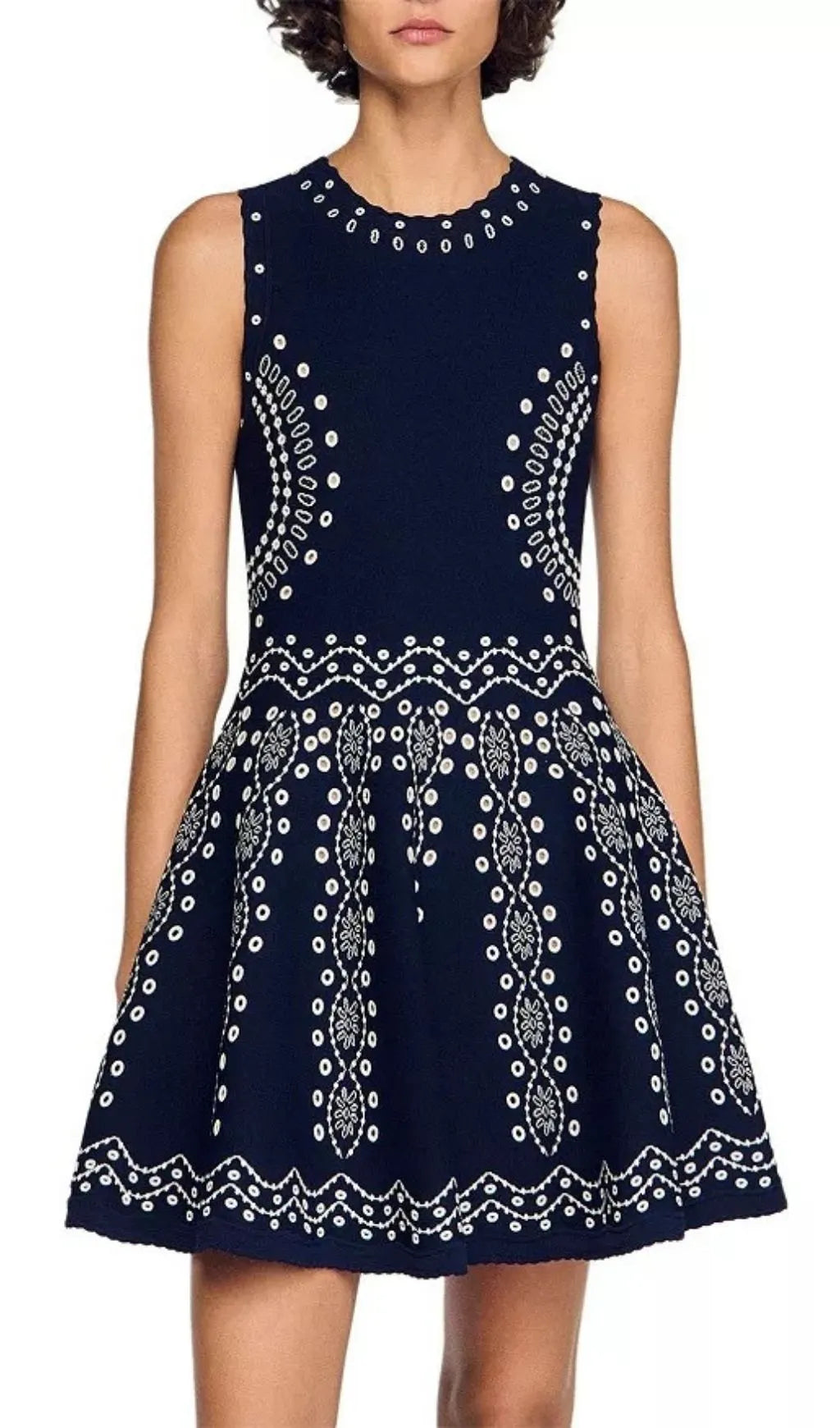 Capri Scarf Print Knit Short Dress Flowering Girl