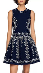 Capri Scarf Print Knit Short Dress Flowering Girl