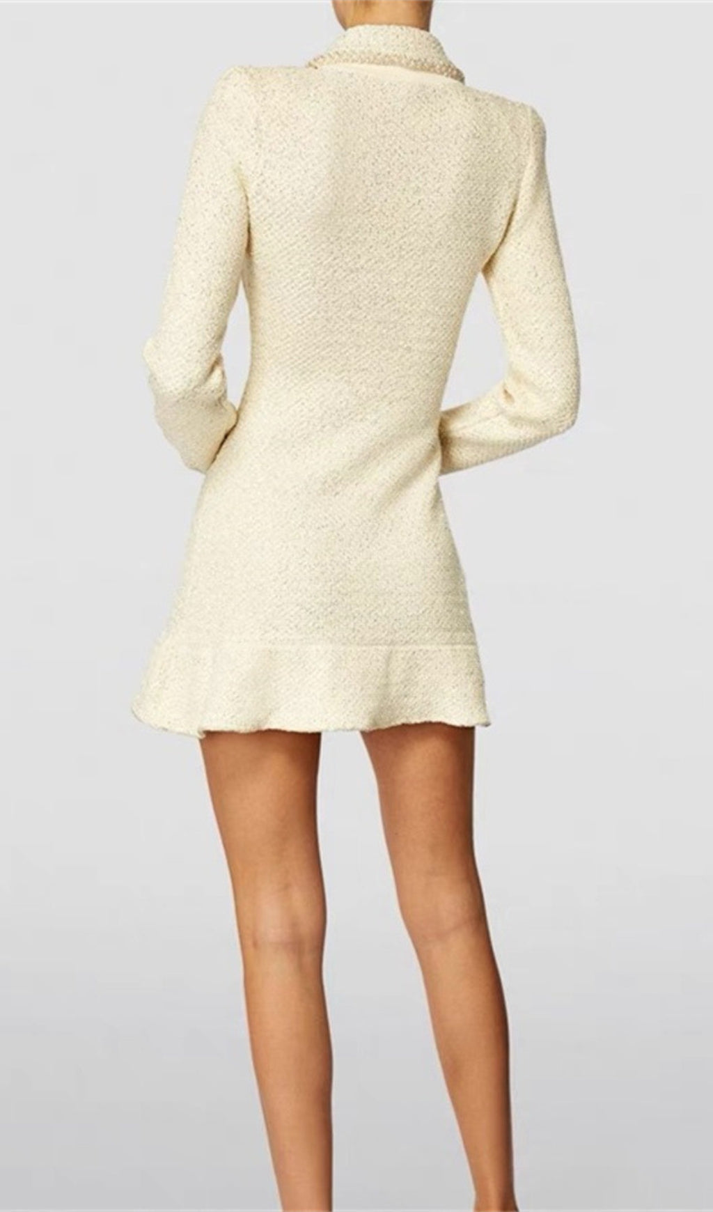 Atifa Embellished Sequined Bouclé-Knit Mini Dress Flowering Girl
