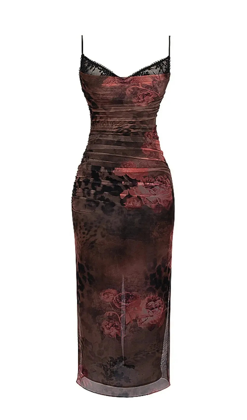 Printed Midi Dress Flowering Girl