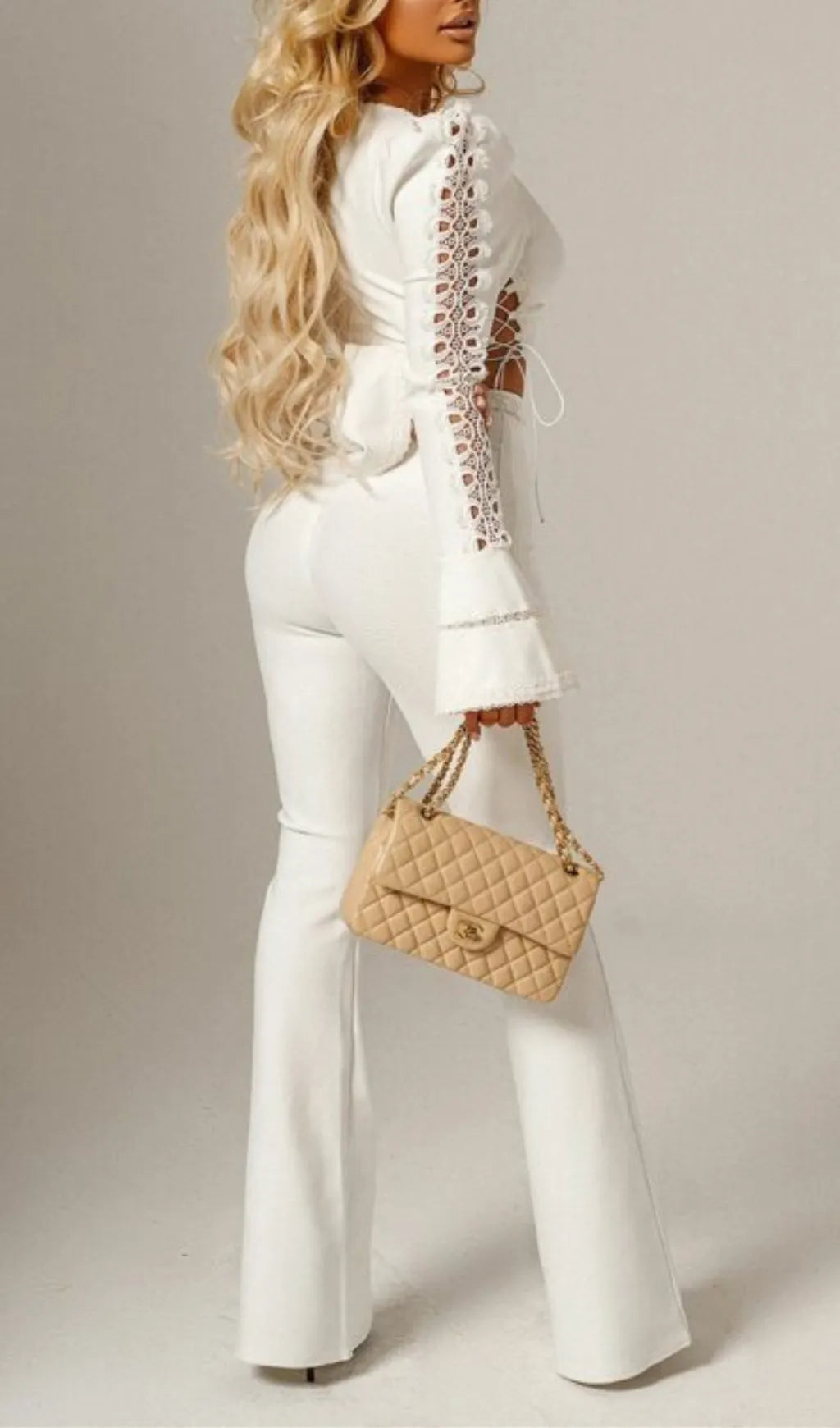 Aladdin White Lace-Up Set Flowering Girl