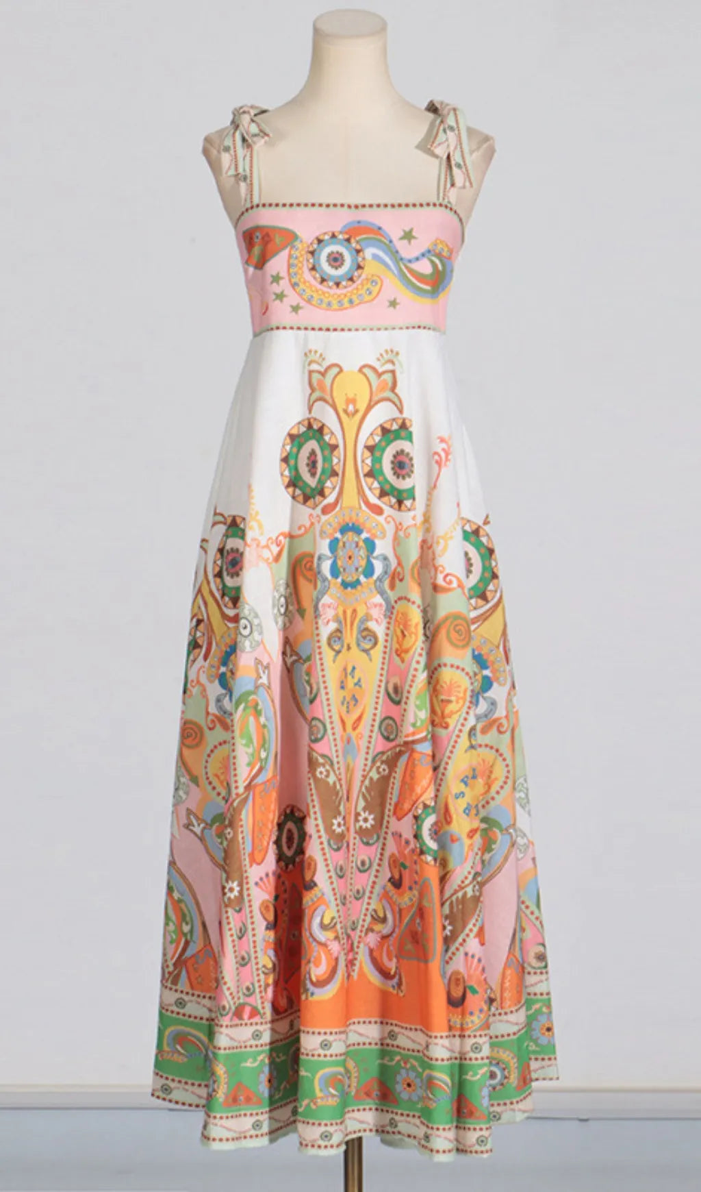 Dasha Strappy Printed Maxi Dress Flowering Girl