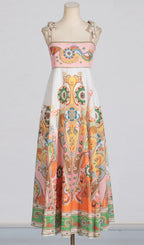 Dasha Strappy Printed Maxi Dress Flowering Girl