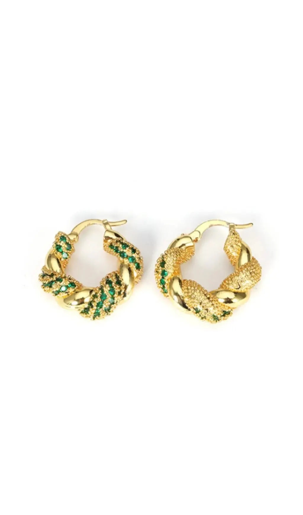 18K Gold Vintage Gold Earrings Flowering Girl