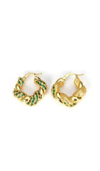 18K Gold Vintage Gold Earrings Flowering Girl