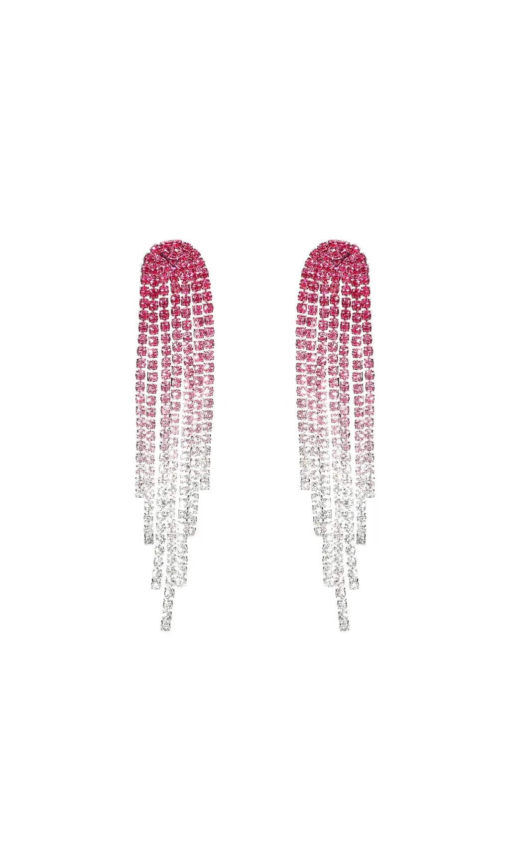 Denisa Rhinestone Tassel Earrings Flowering Girl