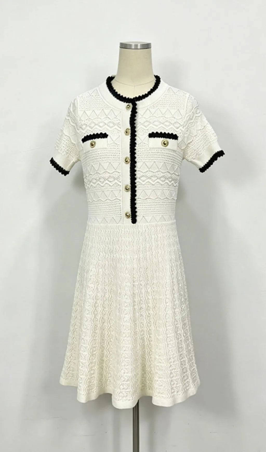 Leonida Short Sleeve Knit Mini Dress Flowering Girl