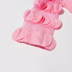 petals strapless tulle maxi dress in pink Flowering Girl