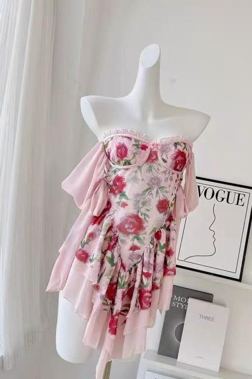 The Rosetta Silk Mini Dress Flowering Girl