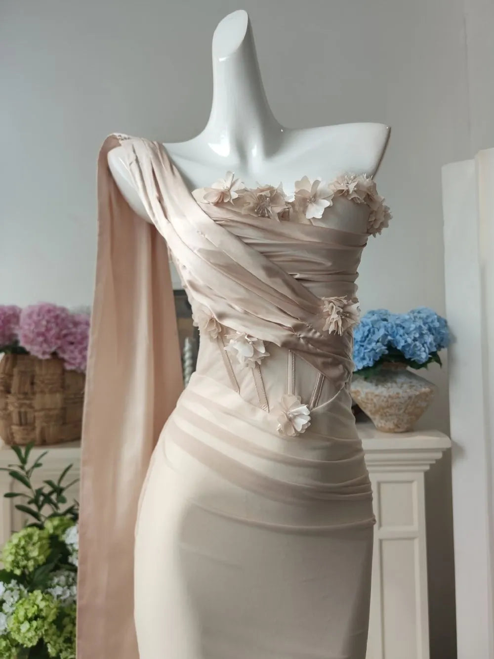 Mariam Corset Flower Maxi Dress Flowering Girl