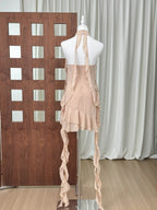 Sleeveless Ruffles Mini Dress Flowering Girl