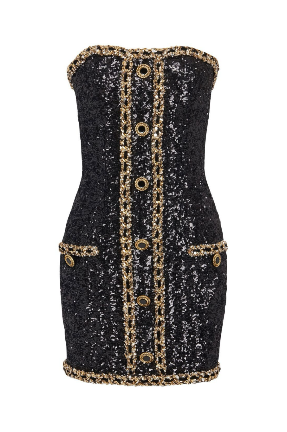Cleo Sequin Embellished Strapless Mini Dress Flowering Girl