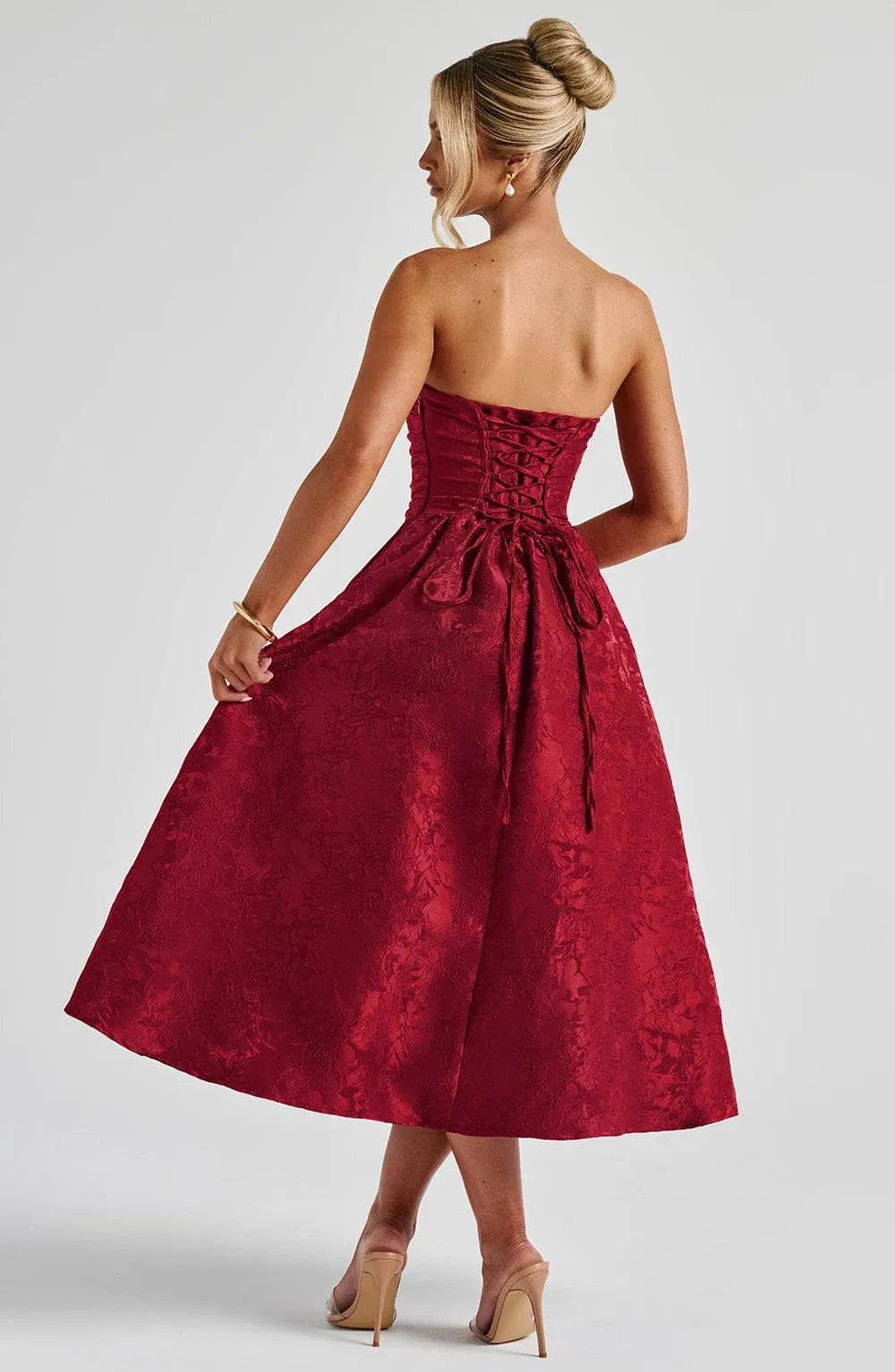 Saoirse Midi Dress - Red Flowering Girl