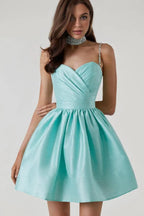 Satin Ruffle Hem Mini Dress Flowering Girl