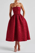 Saoirse Midi Dress - Red Flowering Girl