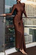 Long Sleeve Twisted Maxi Dress Flowering Girl
