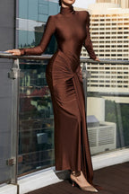 Long Sleeve Twisted Maxi Dress Flowering Girl