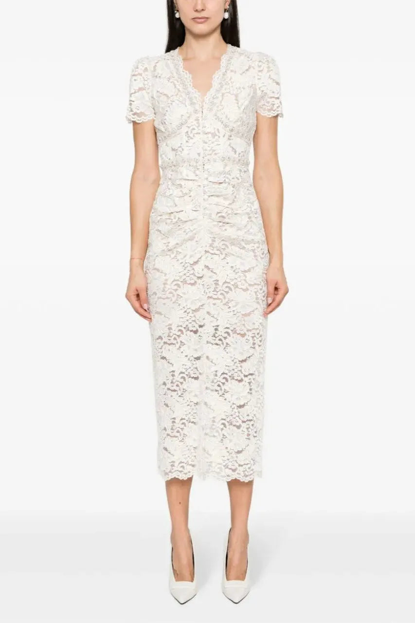 FLORAL LACE MIDI DRESS Flowering Girl