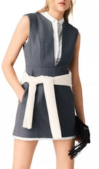 Layered Effect Tailored Dress Flowering Girl