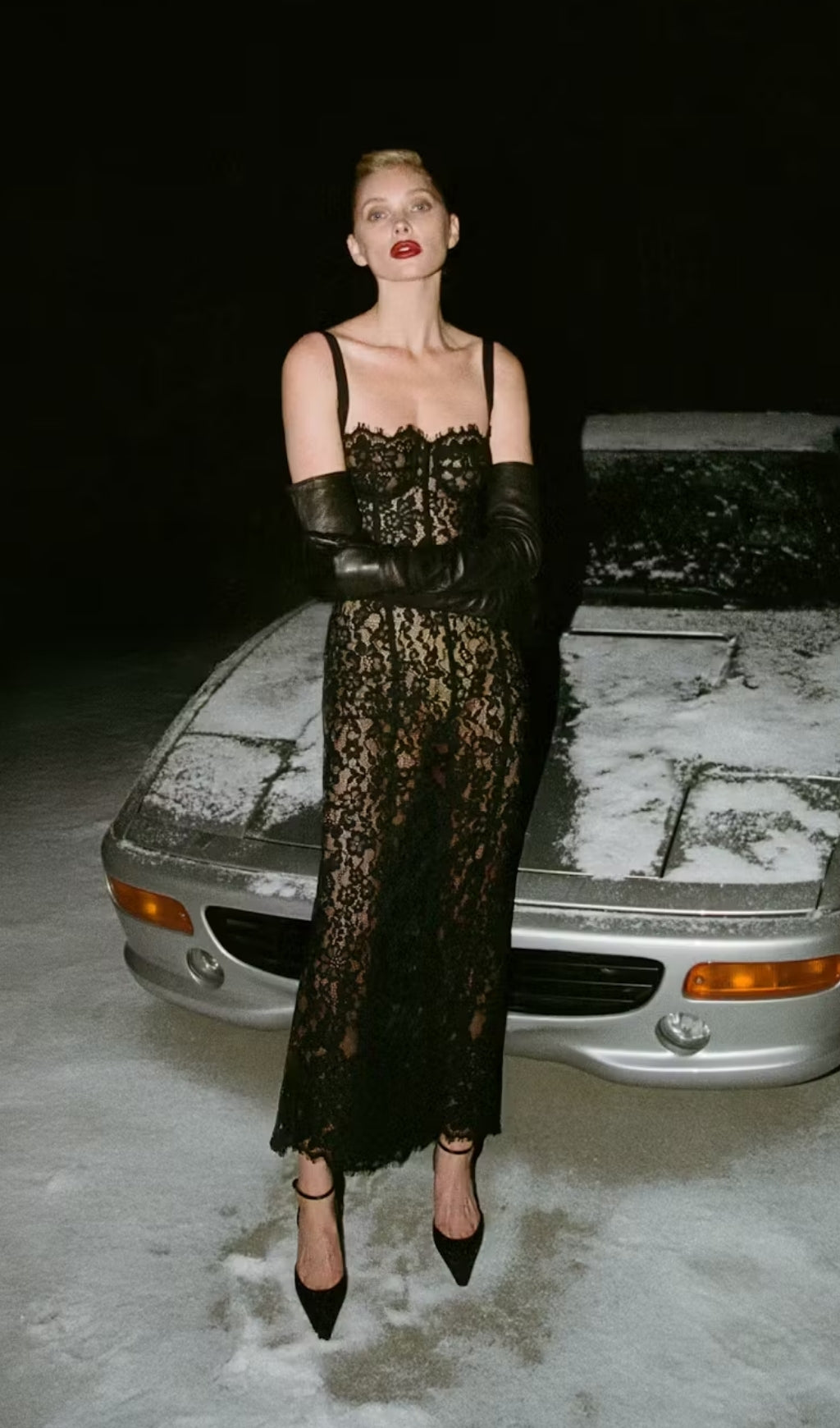 Elata Black Lace Maxi Dress Flowering Girl
